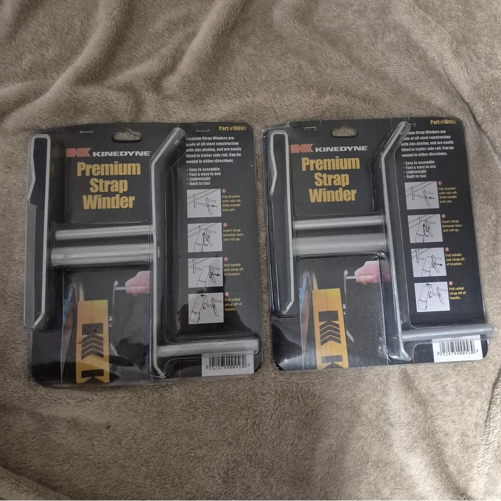 Kinedyne 10091 Premium Strap Winder Zinc Plated Steel Trucking Tool 2 Pack